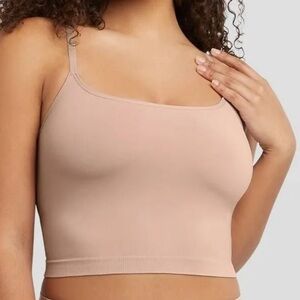 Maidenform Women's Seamless Smoothing Cropped Cami Evening Blush L NWTG